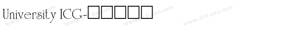 University ICG字体转换
